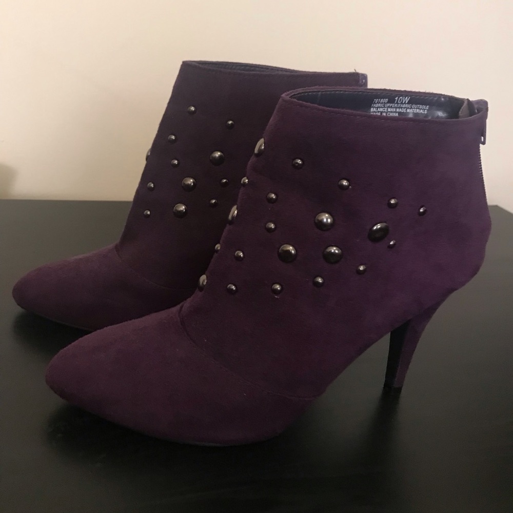 Purple Ankle Boots